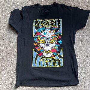 Fresh Vibes Black Graphic T-Shirt